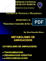 Reacciones Generales de Los Aminoácidos - Metabolismo Del Ión Amonio