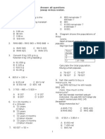 Soalan Mathematics Tahun 4 Pksr2paper1