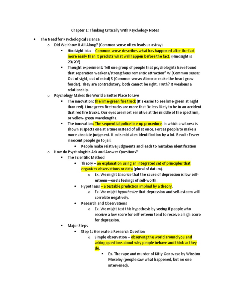 Ap psychology thinking critically with psychological science image
