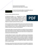 Importancia de La Gestion Publica en La Sociedad PDF