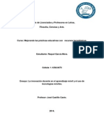 Ensayo La Innovación Docente en El Aprendizaje Móvil y El Uso de Tecnologías Móviles