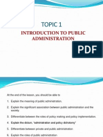 Topic 1-Intro to Public Admin.