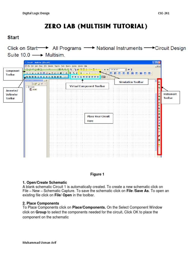Multisim Tutorial for Digital Logic Design | PDF | Electronic Circuits ...