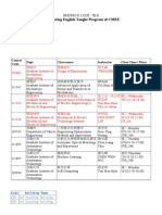 2008 Spring English Taught Program of CMEE: Course Code Dept. Class Name Instructor Class Time / Place