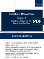 Operations Management: Locating, Designing and Managing Facilities