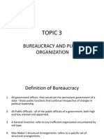 Topic 3-Bureaucracy & Public Orgn.