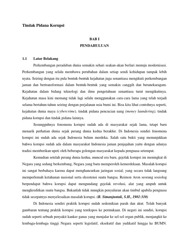 Makalah Tindak Pidana Korupsi Docx