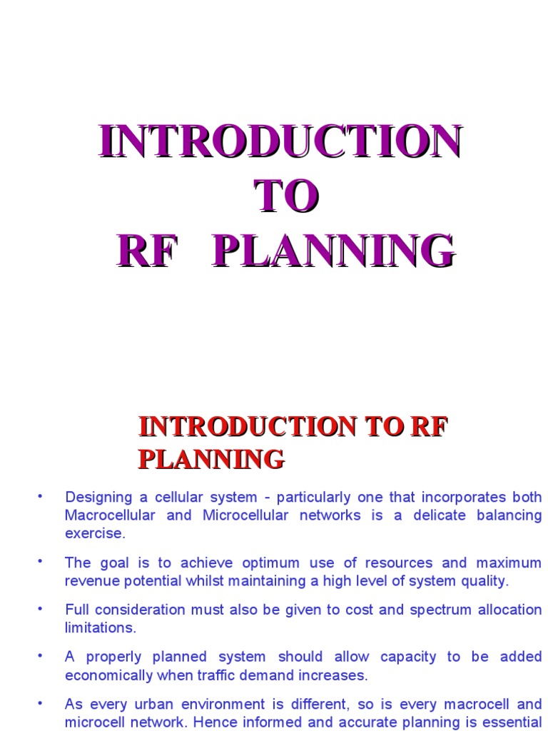RF Planning1 | PDF