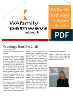 Wa Family Pathways Network Ebulletin: Greetings From The Chair
