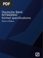 Deutsche Bank MT940/942 Format Specifi Cations