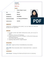 Fatima Ahmed Arasool: Personal Information