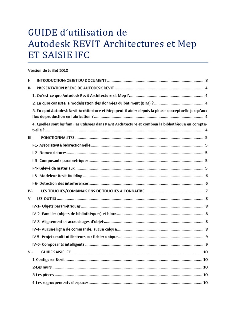 Tutoriel Ifc Sur Revit PDF | PDF | Building information modeling | AutoCAD