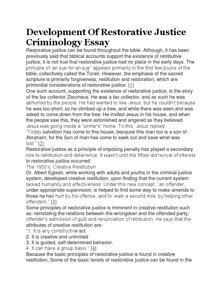 crime and justice essay