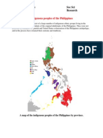 Indigenous Peoples of The Philippines: Denmark M. Santos Soc Sci BSED 3-2 Research