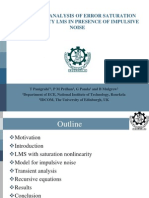 Transient Analysis of Error Saturation Nonlinearity Lms in Presence of Impulsive Noise