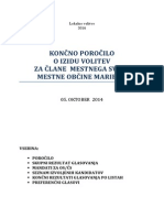 Končno Poročilo o Volitvah V Mestni Svet MO Maribor