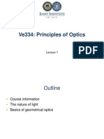 Ve334: Principles of Optics