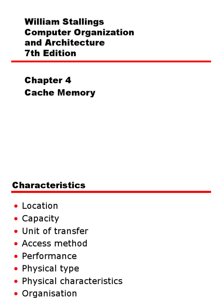 William Stallings Computer Organization and Architecture 7th Edition ...