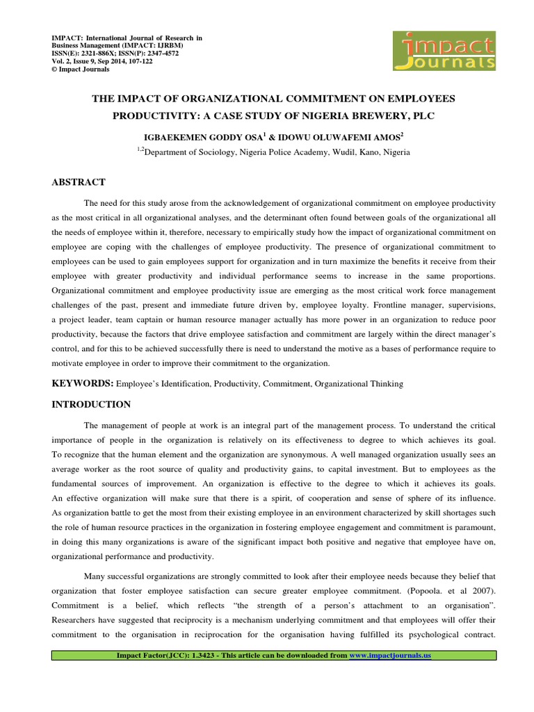 10.Management-The Impact of Organizational Commitment On Employees ...