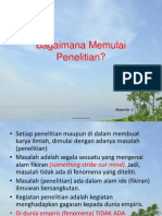 Bagaimana Memulai Penelitian