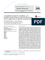 A Simpli Ed Method For Reliability and Integrity-Based Design of Engineering Systems and Its Application To Offshore Mooring Systems