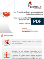 Les Français et leurs préoccupations de la vie quotidienne - Baromètre DOMPLUS 2014