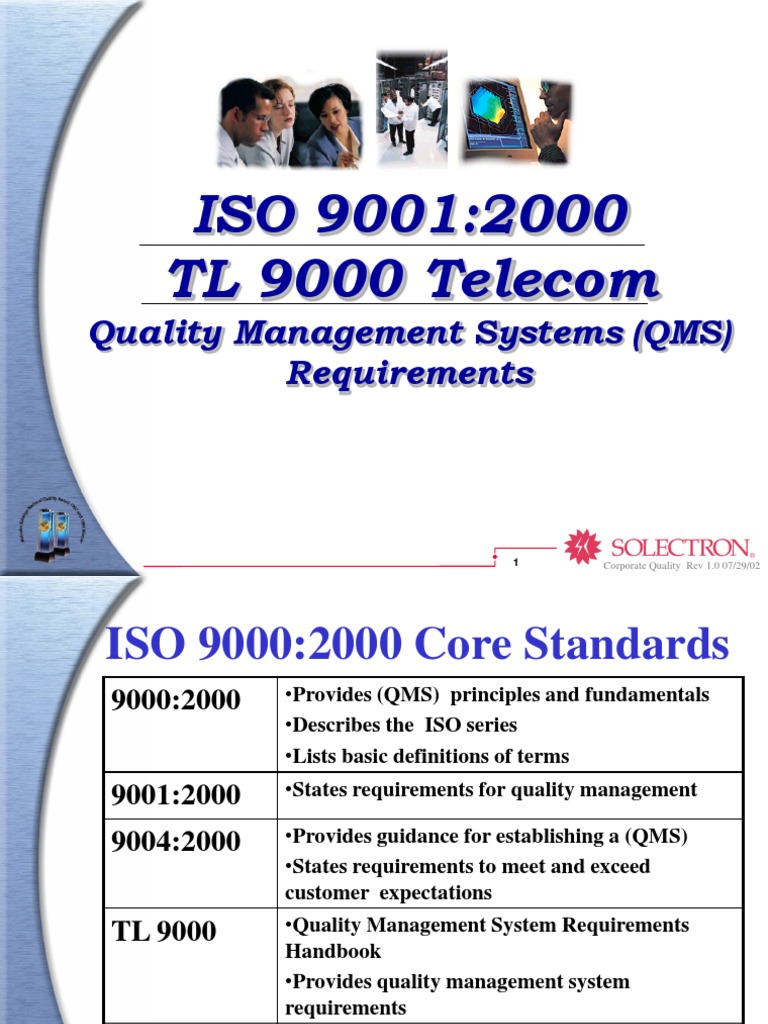 ISO 9001:2000 and TL 9000 Overview | PDF | Quality Management ...