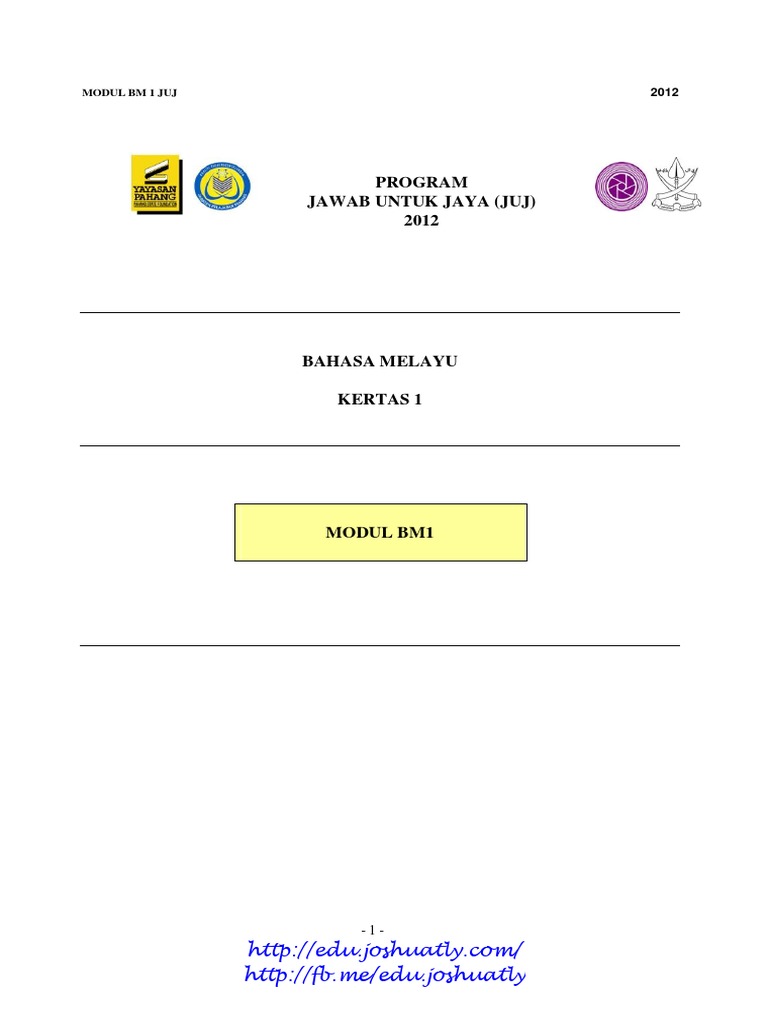 Pahang JUJ 2012 SPM B Melayu Pdf