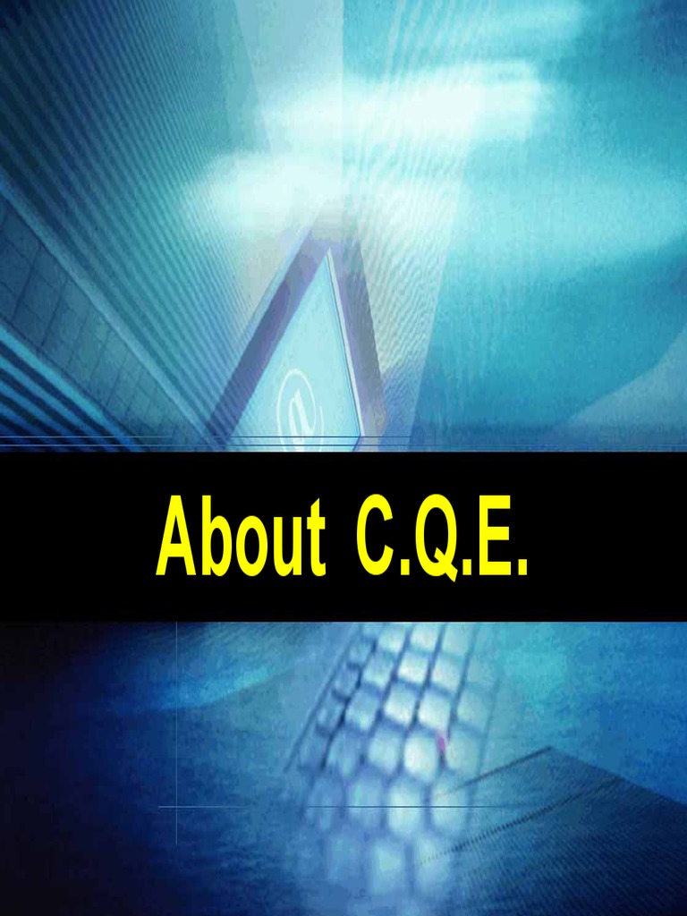 CQE Description | PDF | Business | Technology & Engineering
