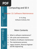 Computing and SE II: Chapter 13: Software Maintenance