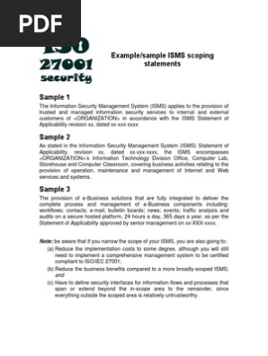 isms document example