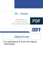 5S, Kaizen: Presentation By: Suresh R Norman SSN College of Engineering
