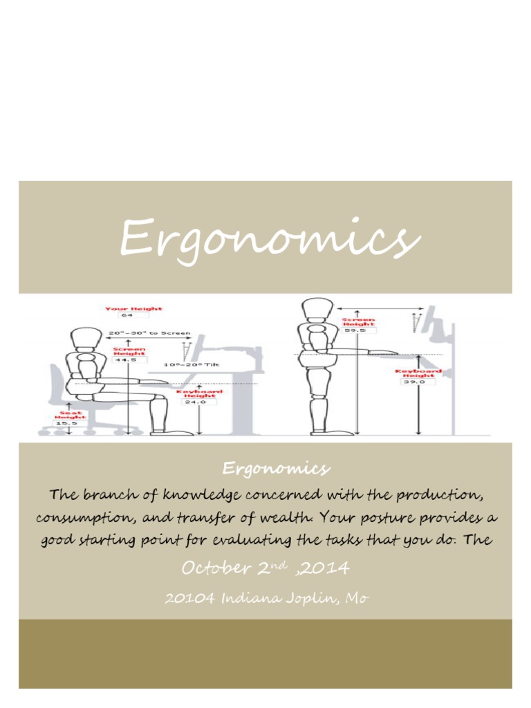 Ergonomics: Optimizing Work Posture | PDF
