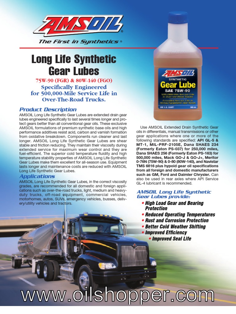OTR Synthetic Gear Lube SAE 75W90 Available at PDF Lubricant
