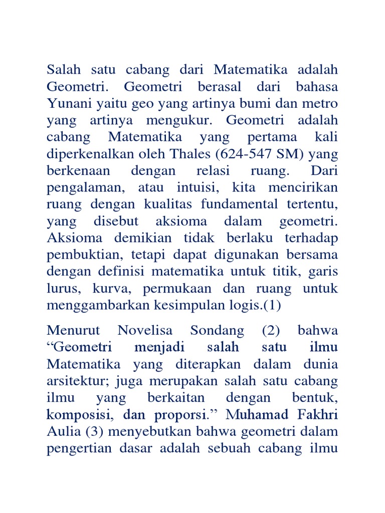 Nota Geometri | PDF