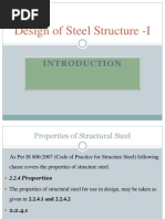 properties of structure steel as per limit state method IS 800:2007,mechanical properties of steel