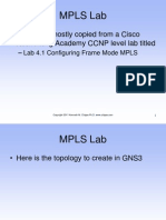 Mpls Lab: - This Lab Is Mostly Copied From A Cisco Networking Academy CCNP Level Lab Titled