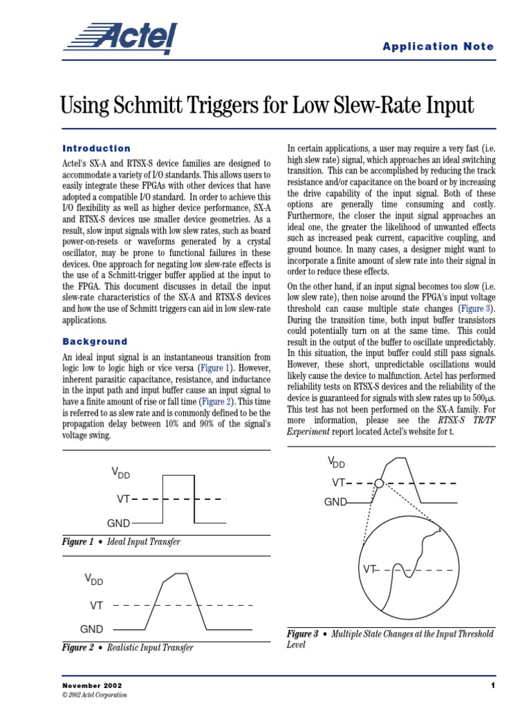 Using Schmitt Triggers PDF | PDF | Electrical Engineering | Electronic ...