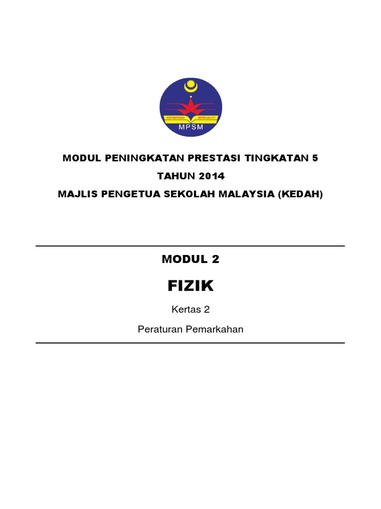 Trial Kedah SPM 2014 Physics K2 Skema Modul 2 