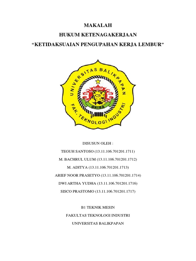 Contoh Makalah Tentang Ketenagakerjaan