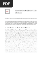 Introduction To Monte Carlo Methods