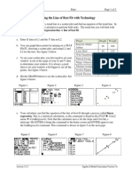 1.2b Fitting Lines With Technology Cheat Sheet