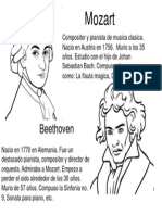 Mozart y Beethoven para Colorear