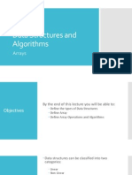 Data Structures and Algorithms: Arrays