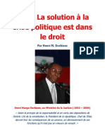 Haïti: La solution à la crise politique est dans le droit, Henri M. Dorleans