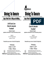 Dining To Donate Flyer