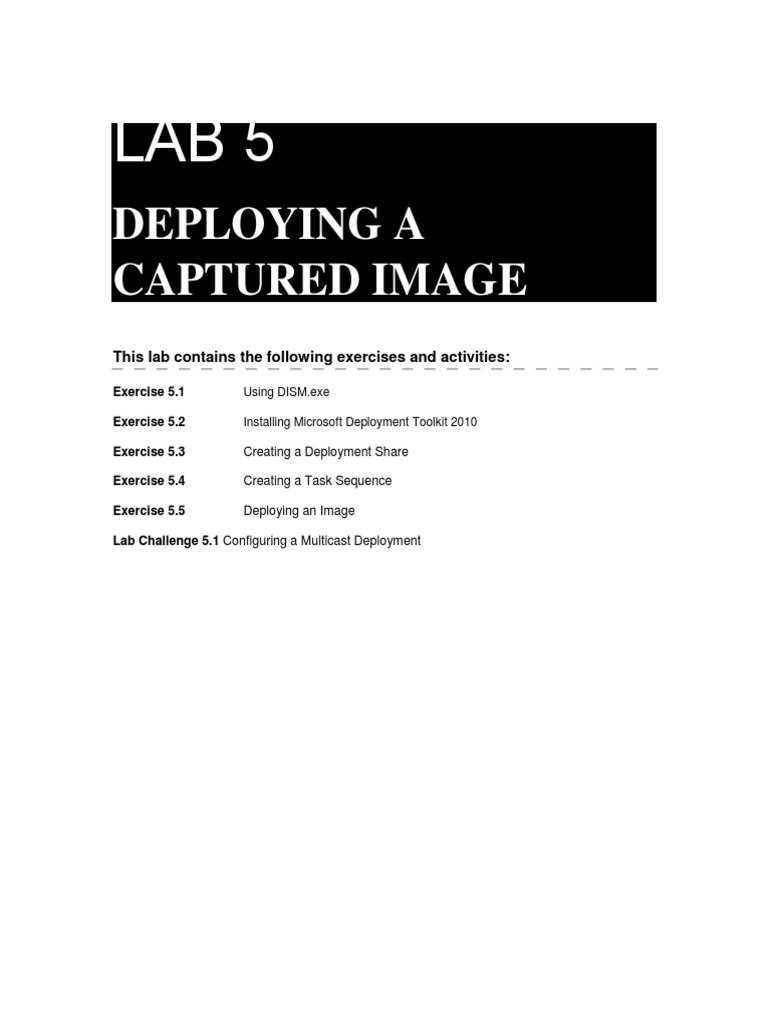 Deploying A Captured Image | PDF | Command Line Interface | Windows 7