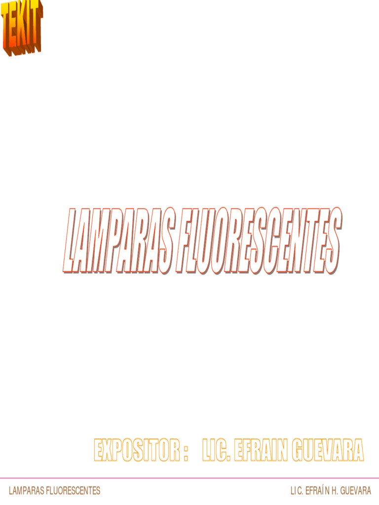 Lamparas Fluorescentes PDF PDF Lámpara fluorescente Fluorescencia