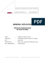 Memoria AGUA - POTABLE PDF