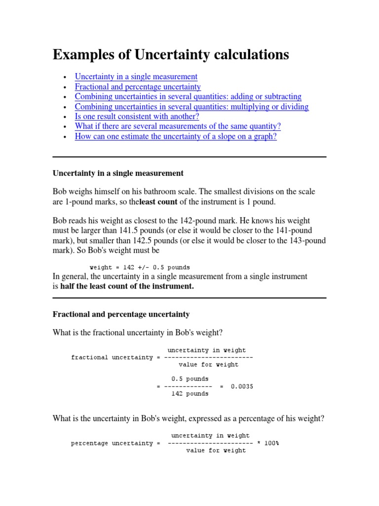 Examples of Uncertainty.pdf Volume Uncertainty
